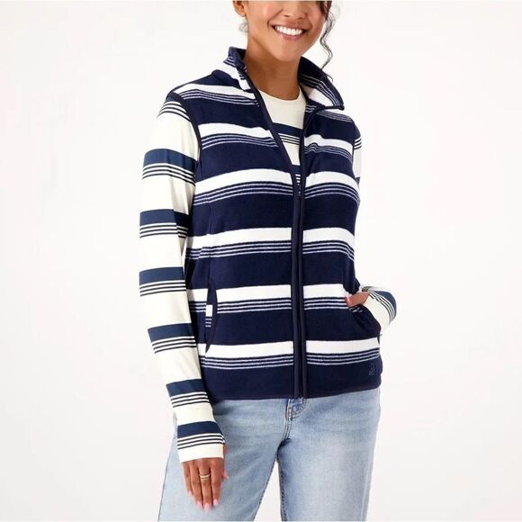 Cuddl Duds Perfect Pair Fleecewear Vest with Crewneck Tee Set - Picture 1 of 6